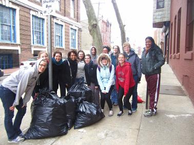 LIFT's Adopt A Block cleaning up the streets event